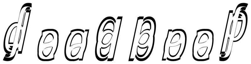 Ambigram for deadbeef in Notosans-condenseditalic
